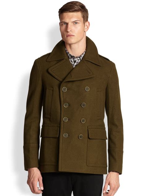 burberry pea coat ebay|burberry brit coat men's.